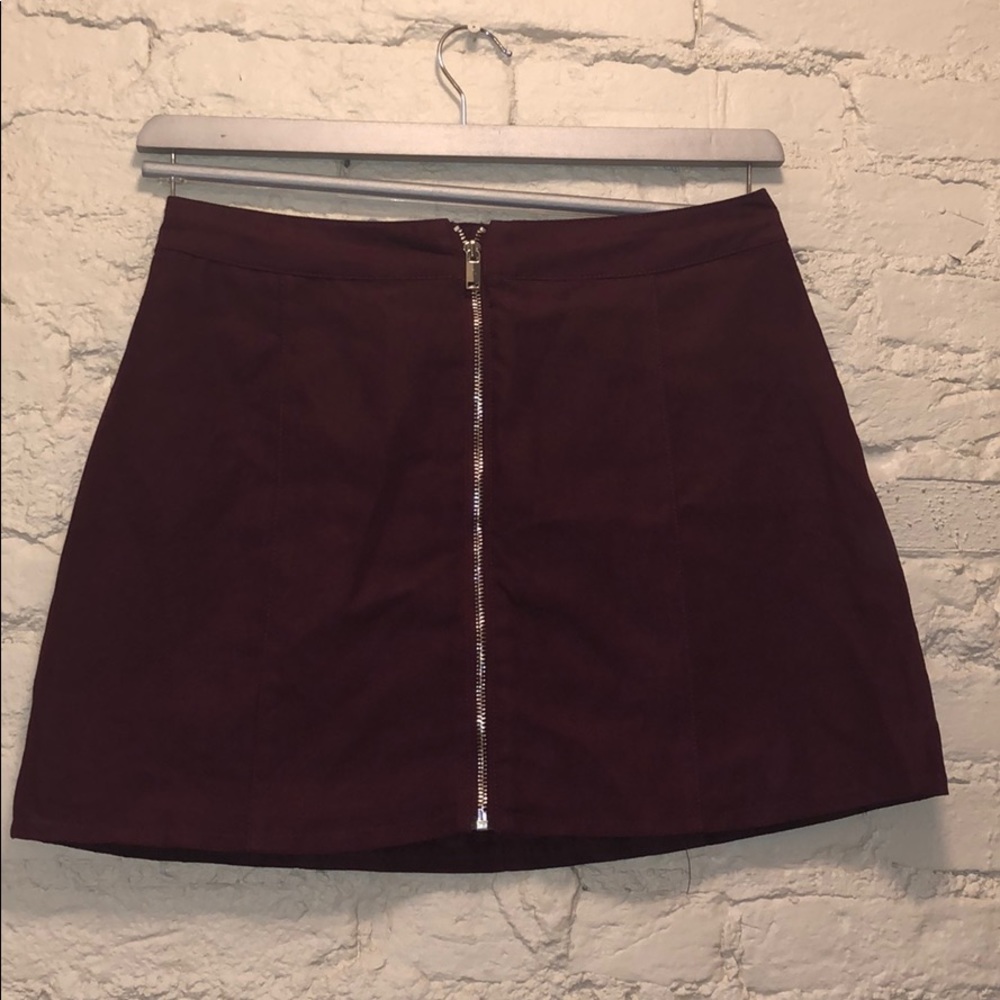 Mini skirt burgundy